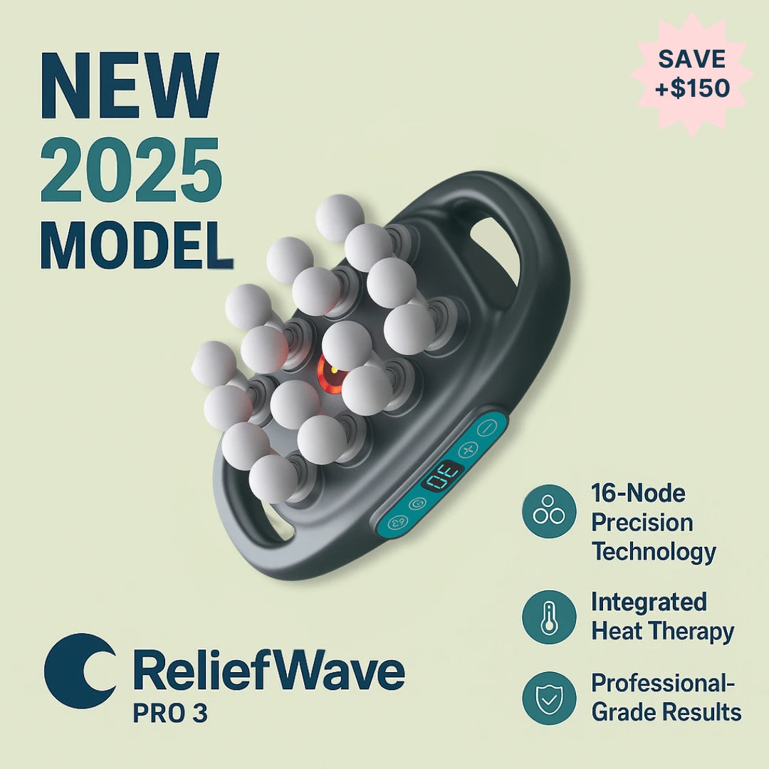ReliefWave Pro 3 16 Head Massage Gun | Deep Relief & Quiet Power Zevessa ReliefWave Pro 3 16 Head Massage Gun | Deep Relief & Quiet Power Zevessa