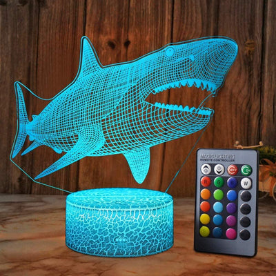 Lampe 3D Illusion de Requin - Zevessa