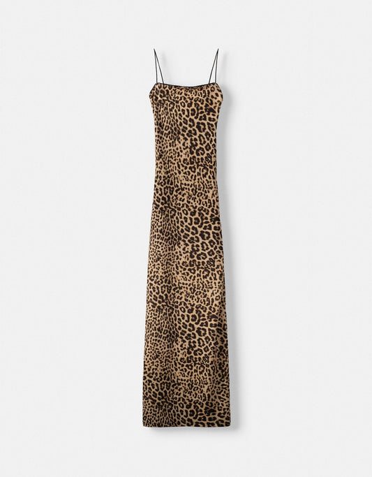 Leopard print midi dress | Léona