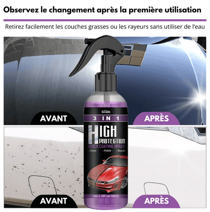 Spray de revêtement de voiture 3 en 1 avec éponge et torchon | Magic AutoSpray