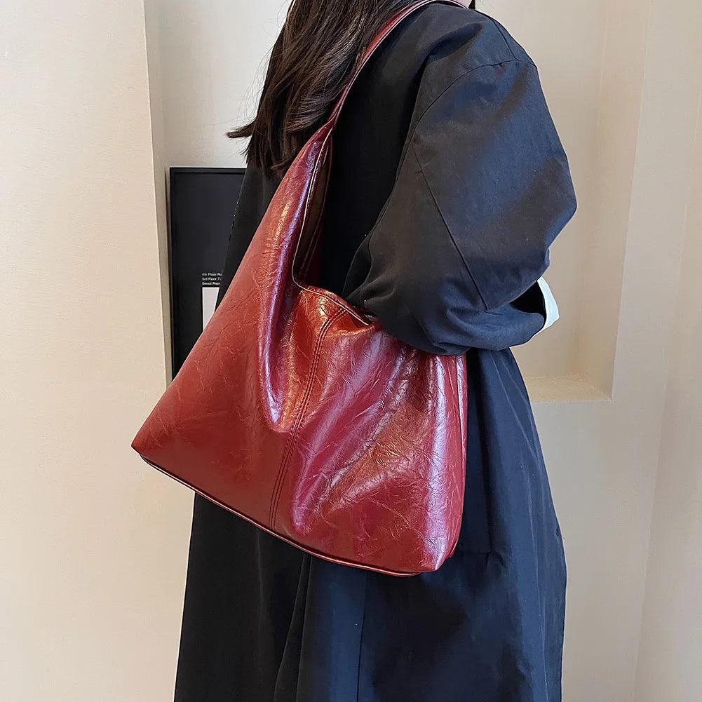 Aurélie | Aged leather tote bag