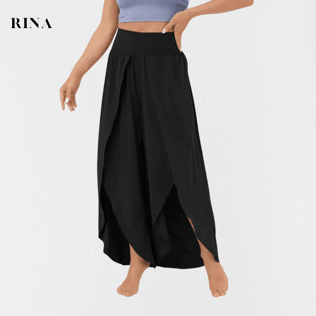 Rina | Pantalon taille haute fluide – Zevessa