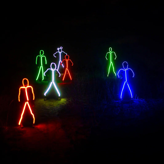 Glow-Man｜Costume Stickman en LED ultra luminescente - Zevessa