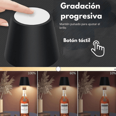 Upcycling Lámpara portátil de botella | LuxeGlow