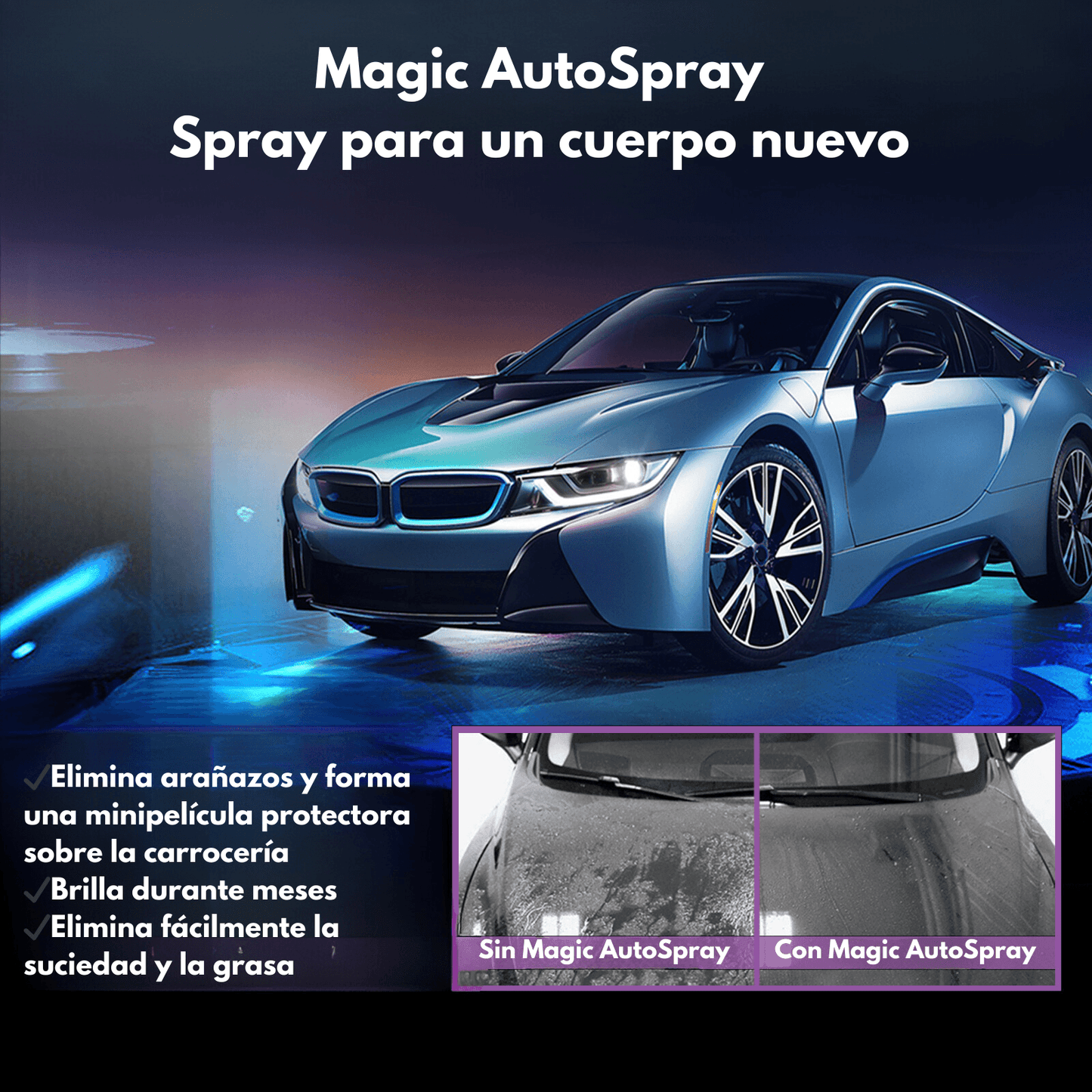 Car Recovering Spray 3 in 1 with sponge and paint | Magic AutoSpray 