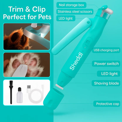 SafeTrim LED Clipper 2 in 1 - Sheddi
