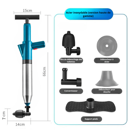 Déboucheur ultra-puissant avec accessoires | DébouchMania