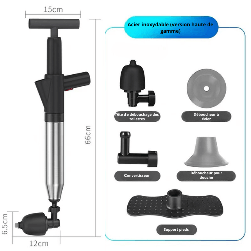 Ultra-powerful drain cleaner with accessories | DébouchMania