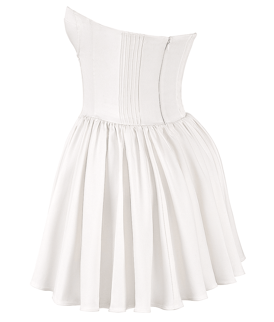 White Dress Corset Mini Dress | Carmen