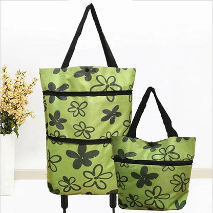 Sac et chariot de course compact 2 en 1 | GreenTote - Zevessa