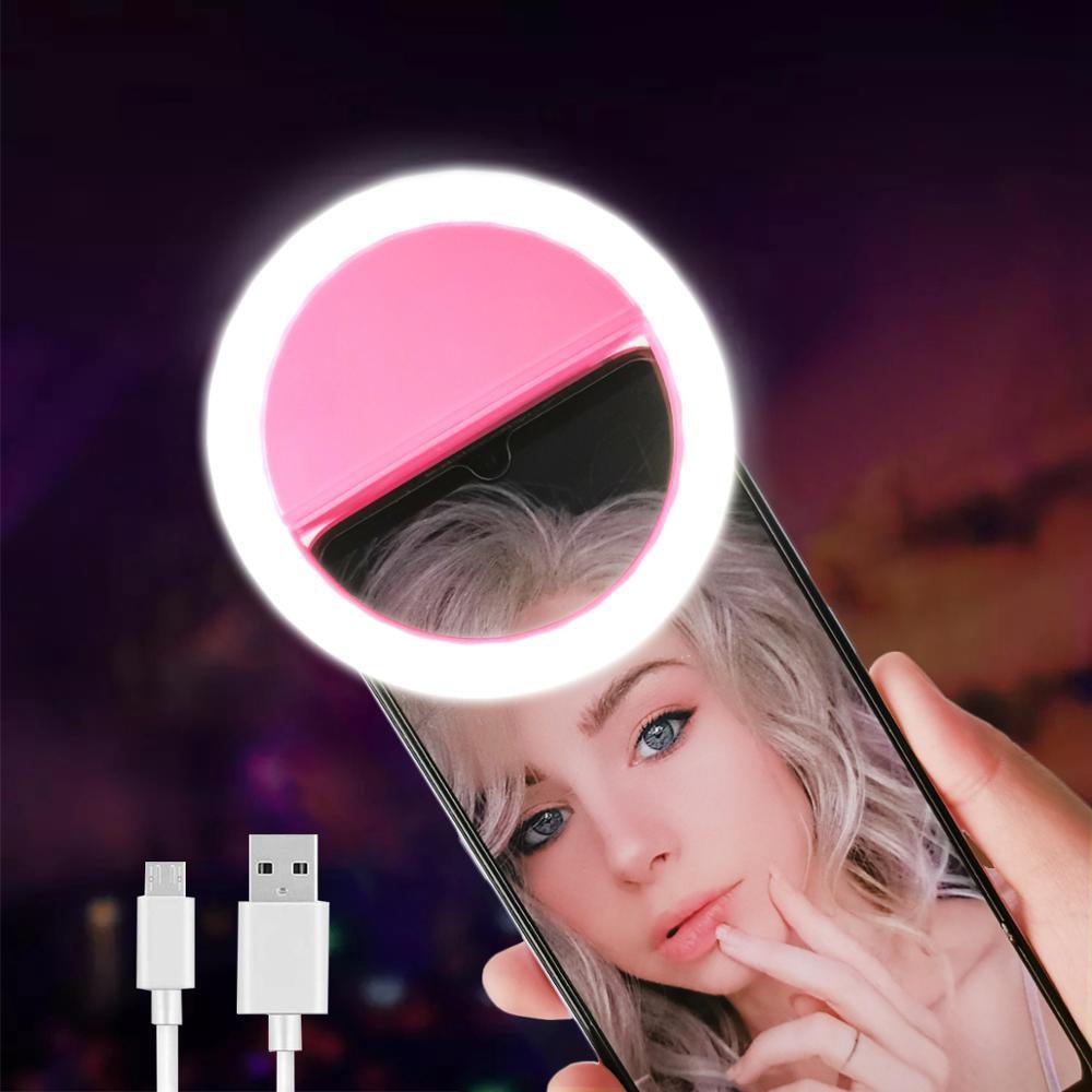 Anneau lumineux LED effet néon pour selfie - Zevessa
