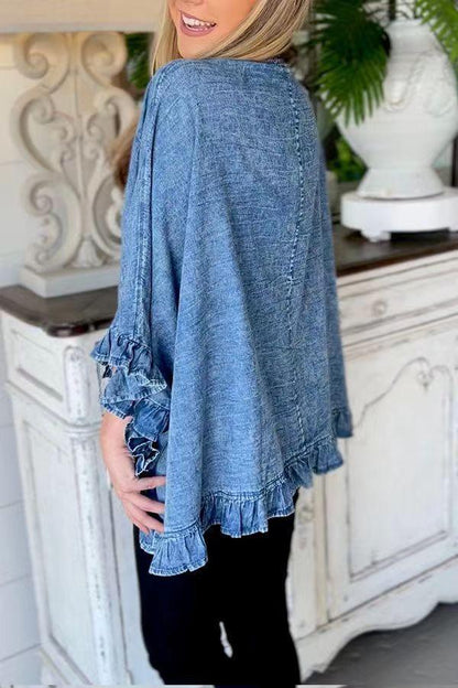 Cardigan en denim déconctracté - Zevessa