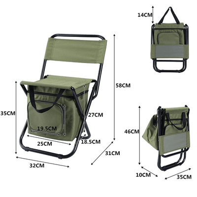 Chaise pliable avec sac de rangement 10L intégré - Zevessa