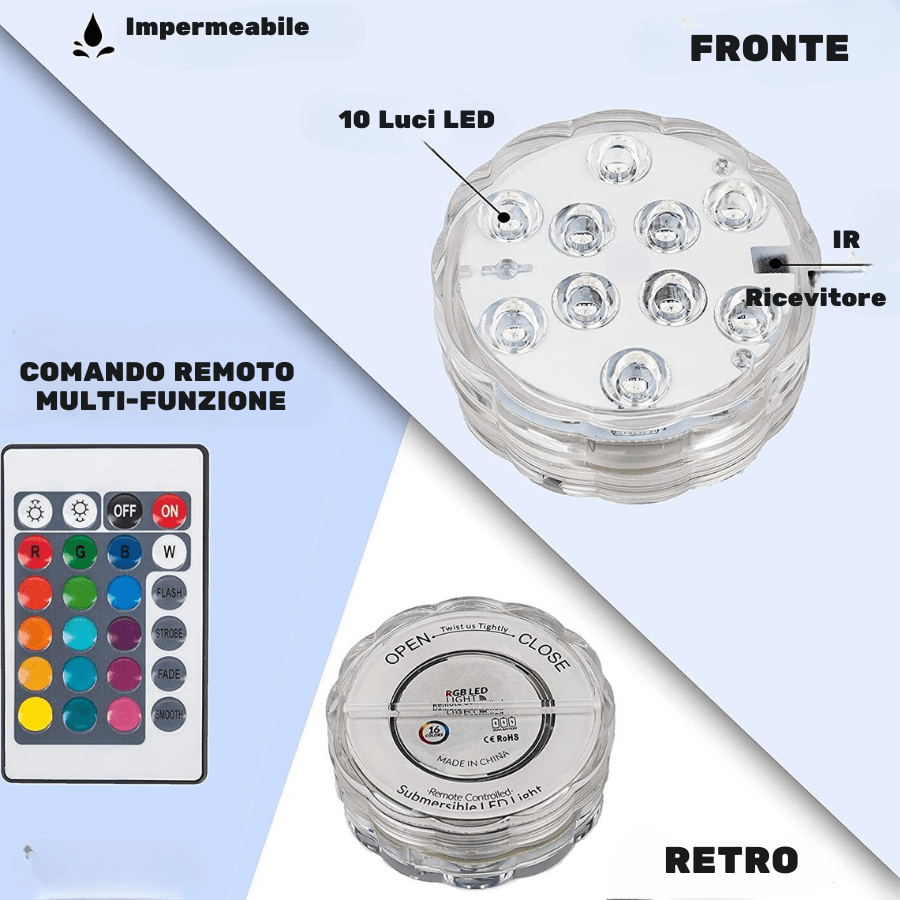 LED Subacquei Telecomandati | HydroGlow