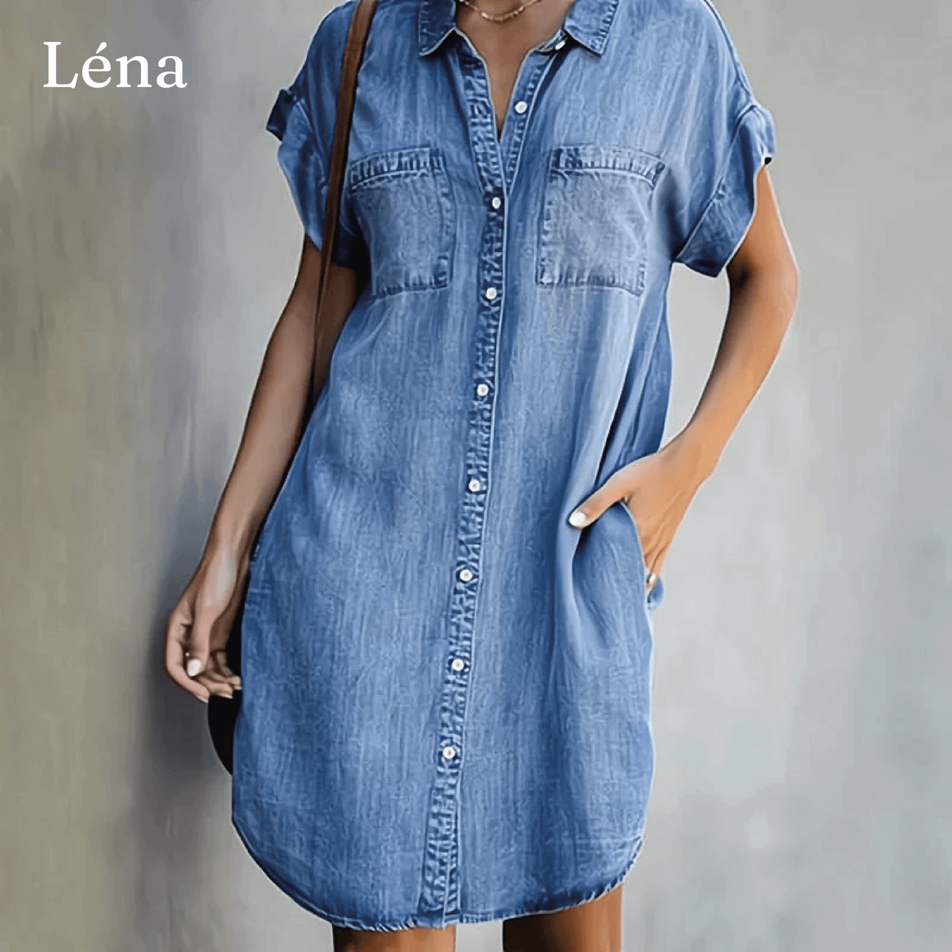 Léna | Robe chemise en denim - Zevessa