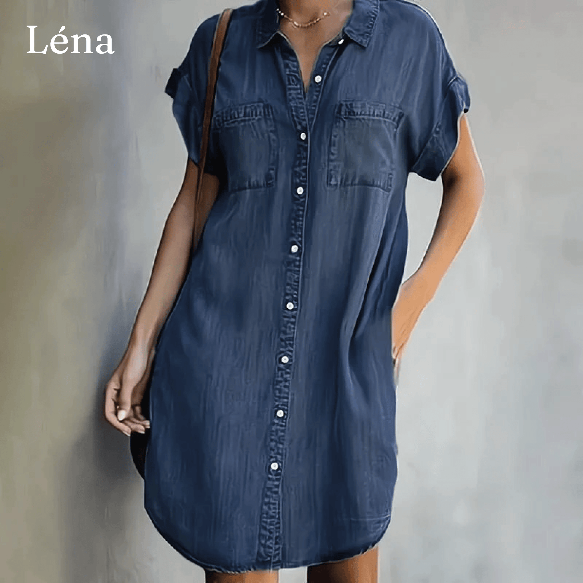 Léna | Robe chemise en denim - Zevessa