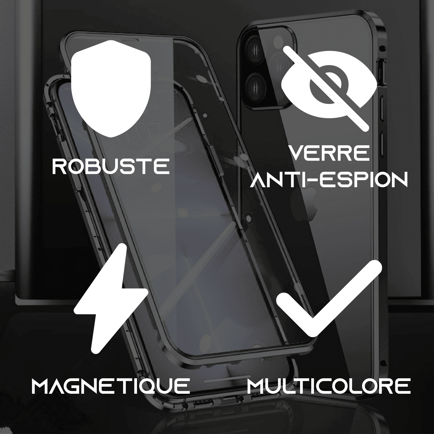 PrivateVault | Coque Iphone robuste anti-espion - Zevessa