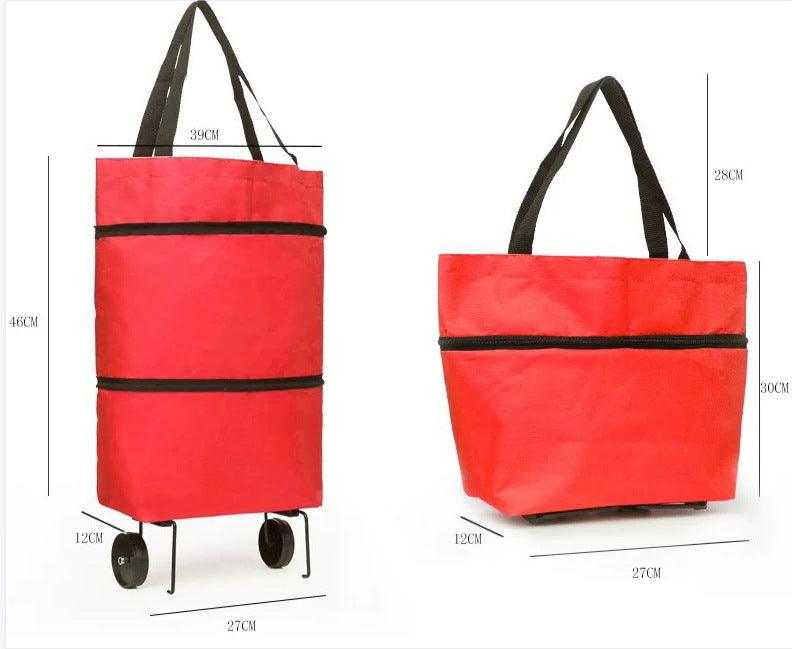 Sac et chariot de course compact 2 en 1 | GreenTote - Zevessa