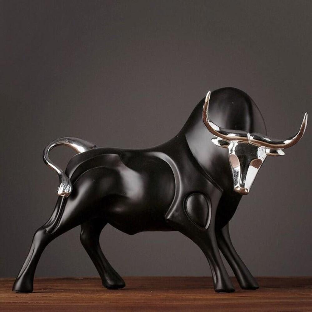 Sculpture de taureau noir - Zevessa