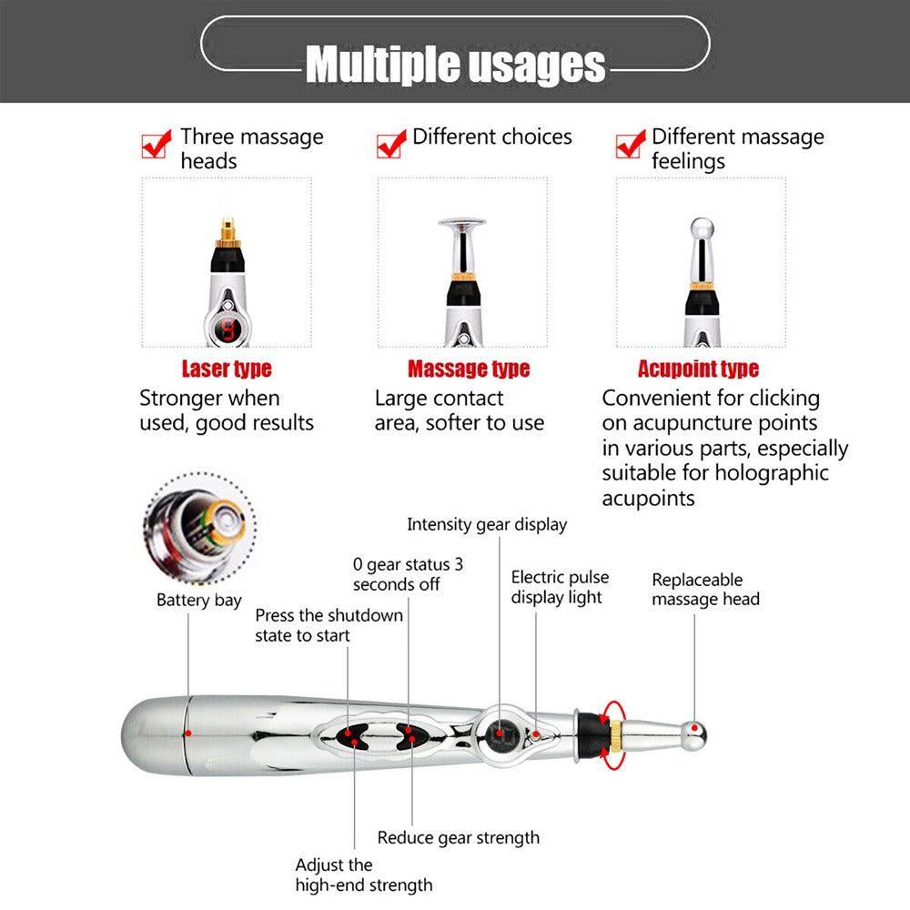 Stylo de massage électrique à points d'acupuncture - Zevessa